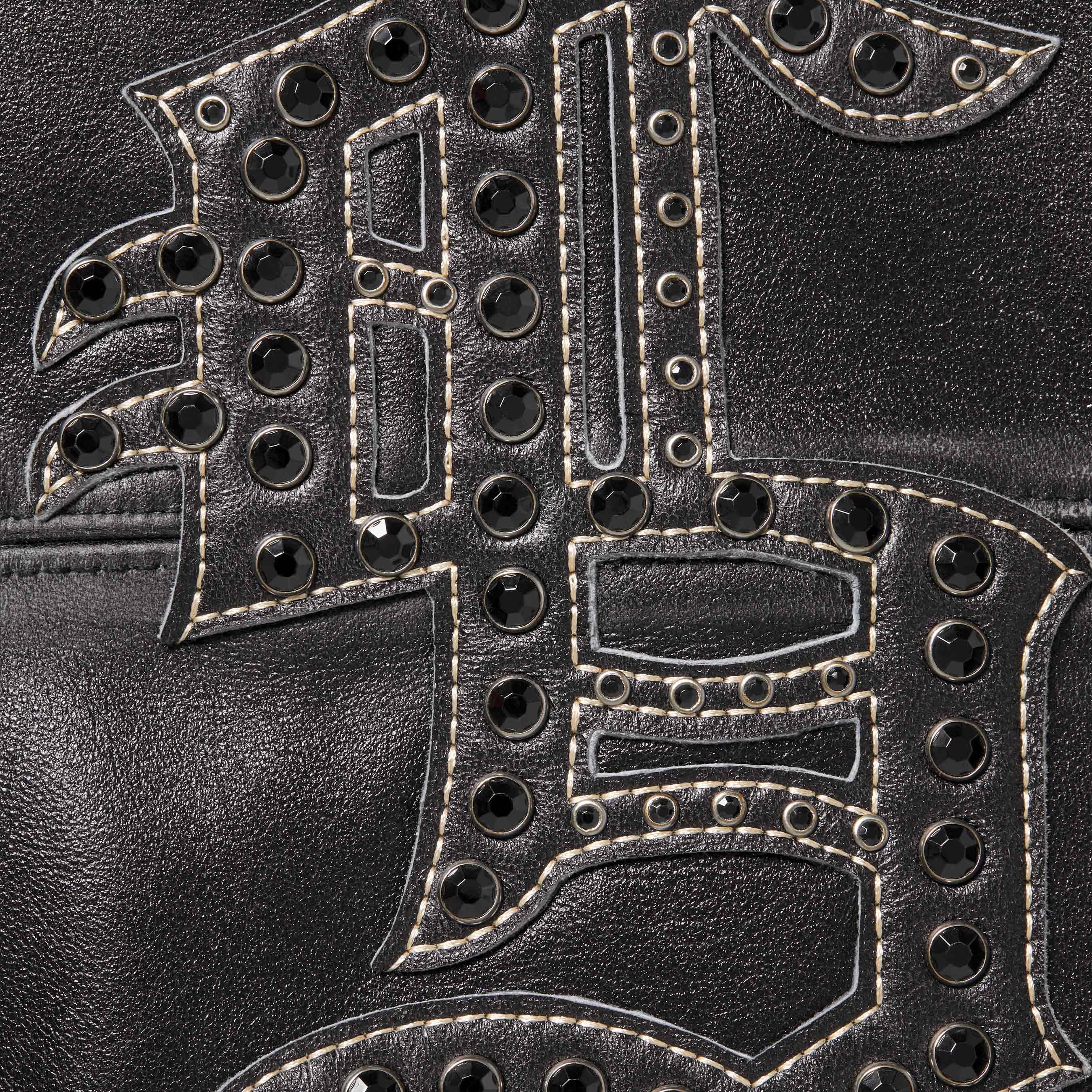 Gem Studded Leather Jacket view 5